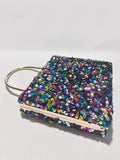 Vintage Sequin Evening Bag Women Bridal Party Prom Wedding Clutch Purse