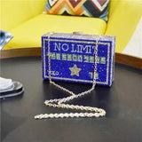 Rhinestone Money Clutch Purse 10000 Dollars Cash Evening Wedding Bag
