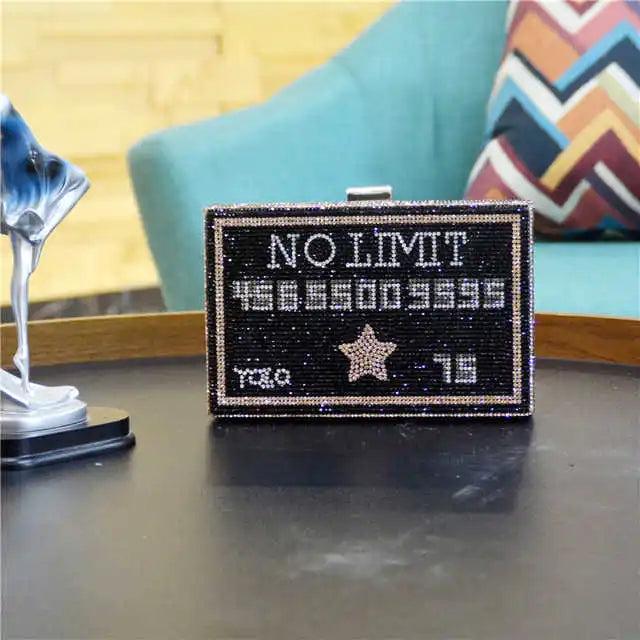 Rhinestone Money Clutch Purse 10000 Dollars Cash Evening Wedding Bag