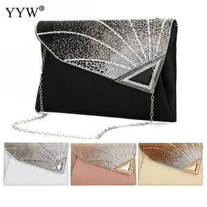 Rhinestone Clutch Purse Envelop Crossbody Bag Evening Party Clutches