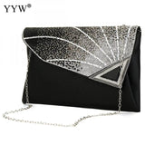 Rhinestone Clutch Purse Envelop Crossbody Bag Evening Party Clutches