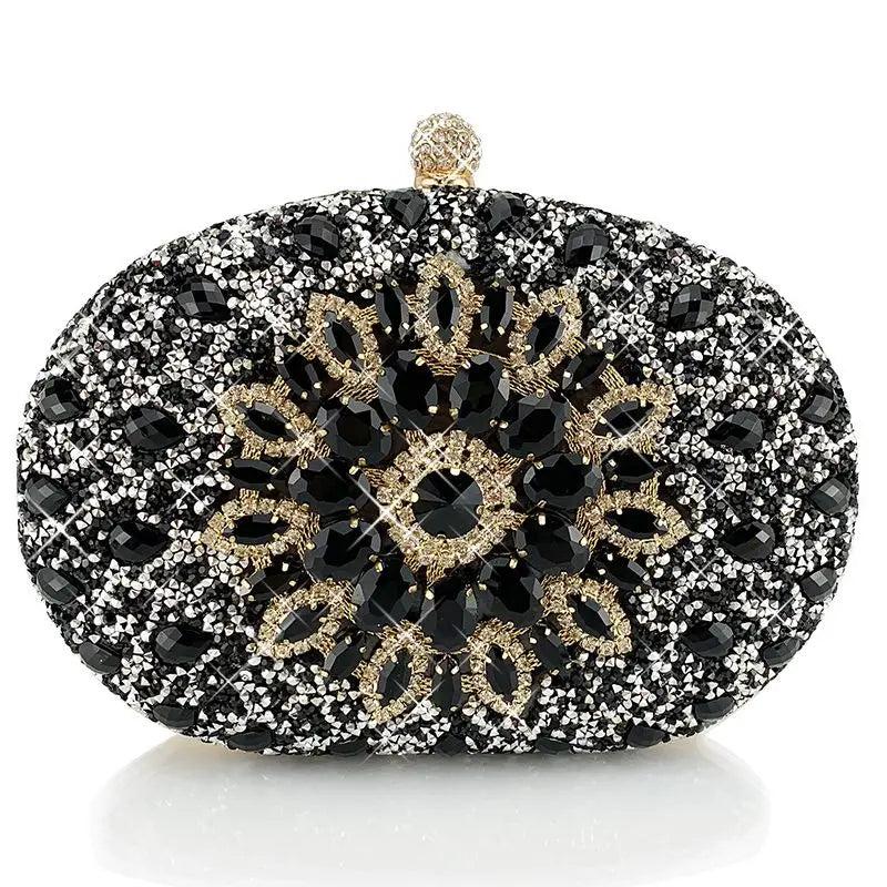 Diamond Sunflowers Mini Clutch Bags Evening Wallets 5 Colors