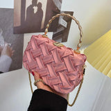 Small Tote Bag w/Metal Chain Women's Handbag
