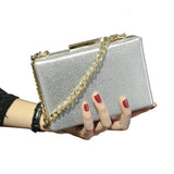Mini PU Flap Evening Bag Women Wide Chain Handbag For Phone Purse Wallet