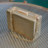 Mini PU Flap Evening Bag Women Wide Chain Handbag For Phone Purse Wallet