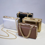 Mini PU Flap Evening Bag Women Wide Chain Handbag For Phone Purse Wallet