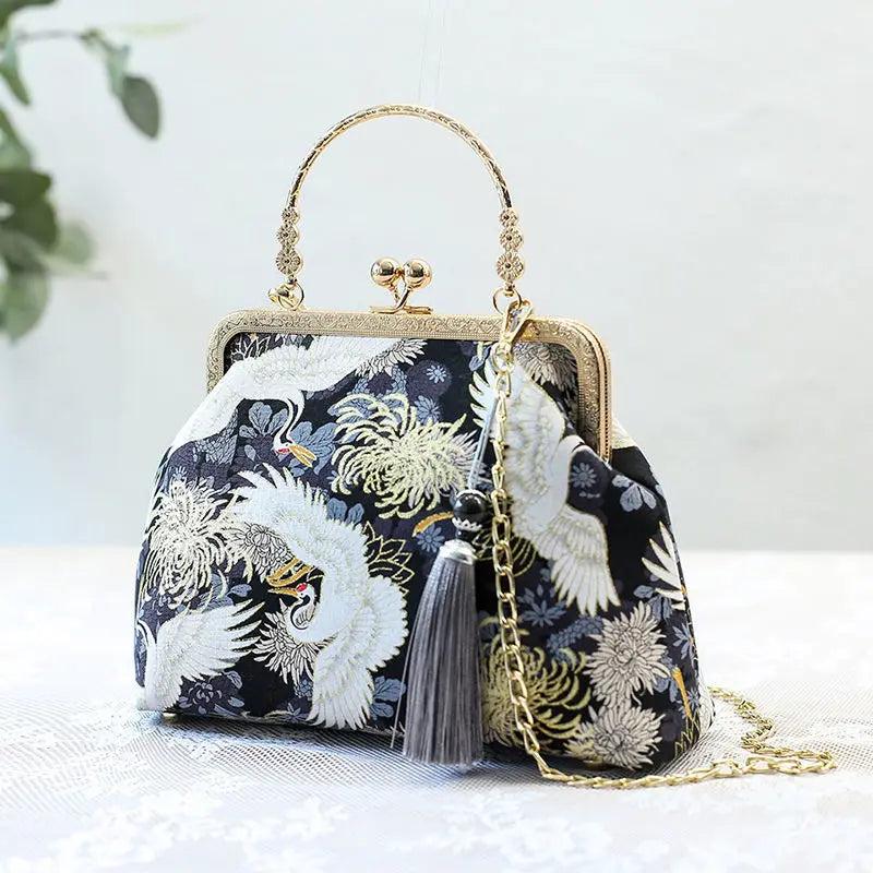 Women Butterfly Embroidery Evening Bag Ladies Party Clutch Bags