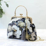 Women Butterfly Embroidery Evening Bag Ladies Party Clutch Bags