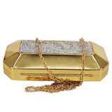 Silver Metal Box Clutch Evening Bags Clutch Bags