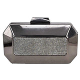 Silver Metal Box Clutch Evening Bags Clutch Bags