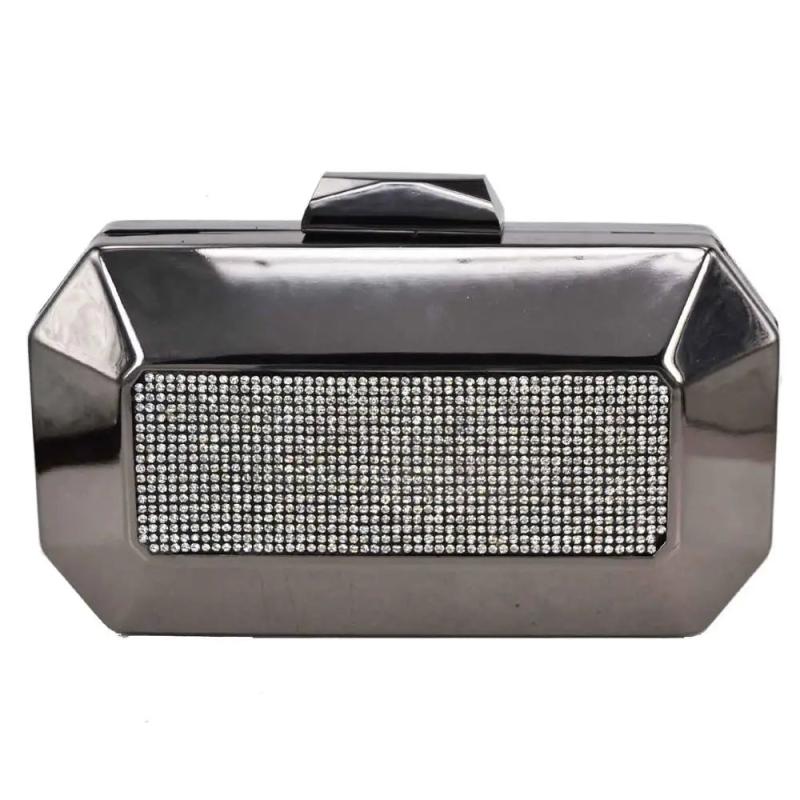 Silver Metal Box Clutch Evening Bags Clutch Bags