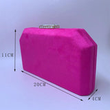 Nuphia Suede Evening Clutch Bags for Women in Yellow Royal Orange Red Purple