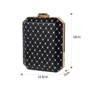 Women's Diamond Lattice Party Clutch Wedding Evening Bag