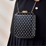 Women's Diamond Lattice Party Clutch Wedding Evening Bag
