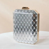 Women's Diamond Lattice Party Clutch Wedding Evening Bag