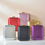 Women's Diamond Lattice Party Clutch Wedding Evening Bag