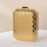 Women's Diamond Lattice Party Clutch Wedding Evening Bag