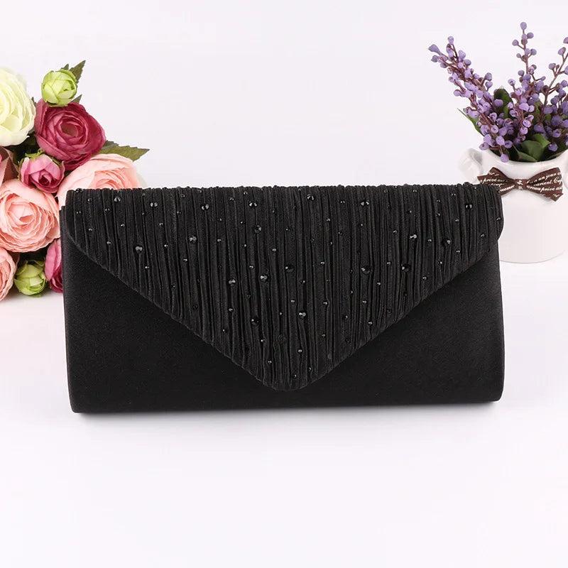 Women's Envelope Clutch Small Party Handbag Purse with Chain Shoulder Bag