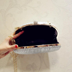 Lady Diamond Evening Clutch Bag Wedding Handbag Bridal Purse Chain Shoulder Bag