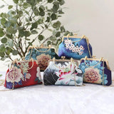 Women Floral Evening Bag Party Clutch Chain Messenger Wedding Tote Bag