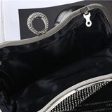 Rhinestone Evening Clutch Bag for Women Wedding Bridal Metal Bow Clutches Bags