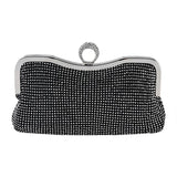 Rhinestone Evening Clutch Bag for Women Wedding Bridal Metal Bow Clutches Bags