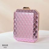 Spring Women Plaid Mini Evening Bag Red Purple Clutch Wedding Shoulder Bag