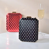 Spring Women Plaid Mini Evening Bag Red Purple Clutch Wedding Shoulder Bag