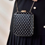 Spring Women Plaid Mini Evening Bag Red Purple Clutch Wedding Shoulder Bag