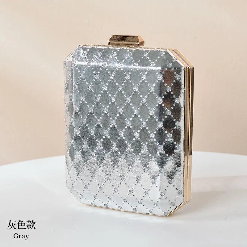 Spring Women Plaid Mini Evening Bag Red Purple Clutch Wedding Shoulder Bag