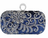 Women Diamond Ring Clutch Bags Sequins Flowers Wedding Banquet Purse