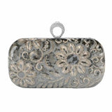Women Diamond Ring Clutch Bags Sequins Flowers Wedding Banquet Purse