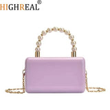 Green Acrylic Party Evening Bag Woman Casual Box Clutch Purse
