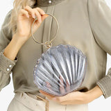 Acrylic Paillette Shell Evening Bag Metal Ring Totes Wedding Party Shoulder Bag