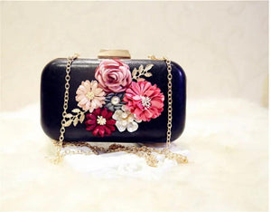 Women Flowers Wedding Dinner Clutch Wallets Clutch Mini Bags Purse Drop