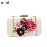 Women Flowers Wedding Dinner Clutch Wallets Clutch Mini Bags Purse Drop