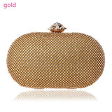 Silver Flower Evening Bag Chain Clutch Purse with Rhinestones
