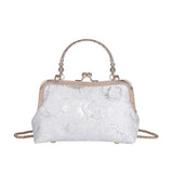 Floral Evening Bag Women Party Clutch Chain Messenger Bag