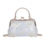 Floral Evening Bag Women Party Clutch Chain Messenger Bag