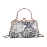 Floral Evening Bag Women Party Clutch Chain Messenger Bag
