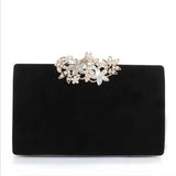 Flannel Evening Clutch Bag Diamond Hasp Wedding Dinner Clutch