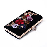 Flowers Diamond Ring Evening Clutch Bag With Chain MN835