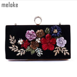 Flowers Diamond Ring Evening Clutch Bag With Chain MN835