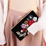Flowers Diamond Ring Evening Clutch Bag With Chain MN835