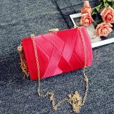 Chain Clutches Bags With Tassel Silk Knitting Evening Bag