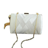 Chain Clutches Bags With Tassel Silk Knitting Evening Bag