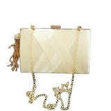 Chain Clutches Bags With Tassel Silk Knitting Evening Bag