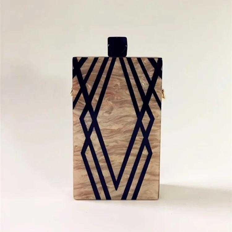 Acrylic Chain Evening Clutch Bag Handbag Purse