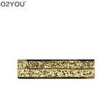 Glitter Striped Patchwork Acrylic Clutch Bag