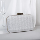 Striped Evening Clutch Bag Wedding Party Wallet Chain Shoulder Purse